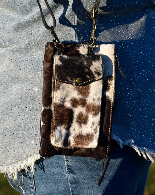 Wild Chic Phone Case Bag in Black and White