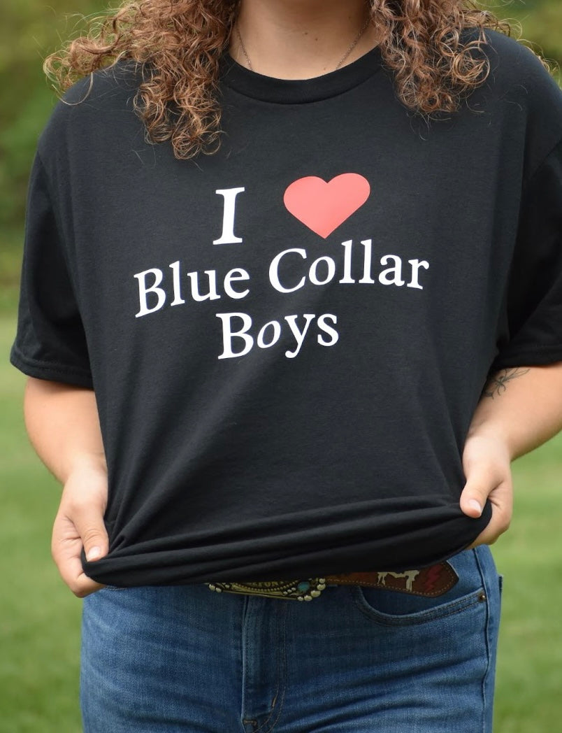 I Love Blue Collar Boys Tee