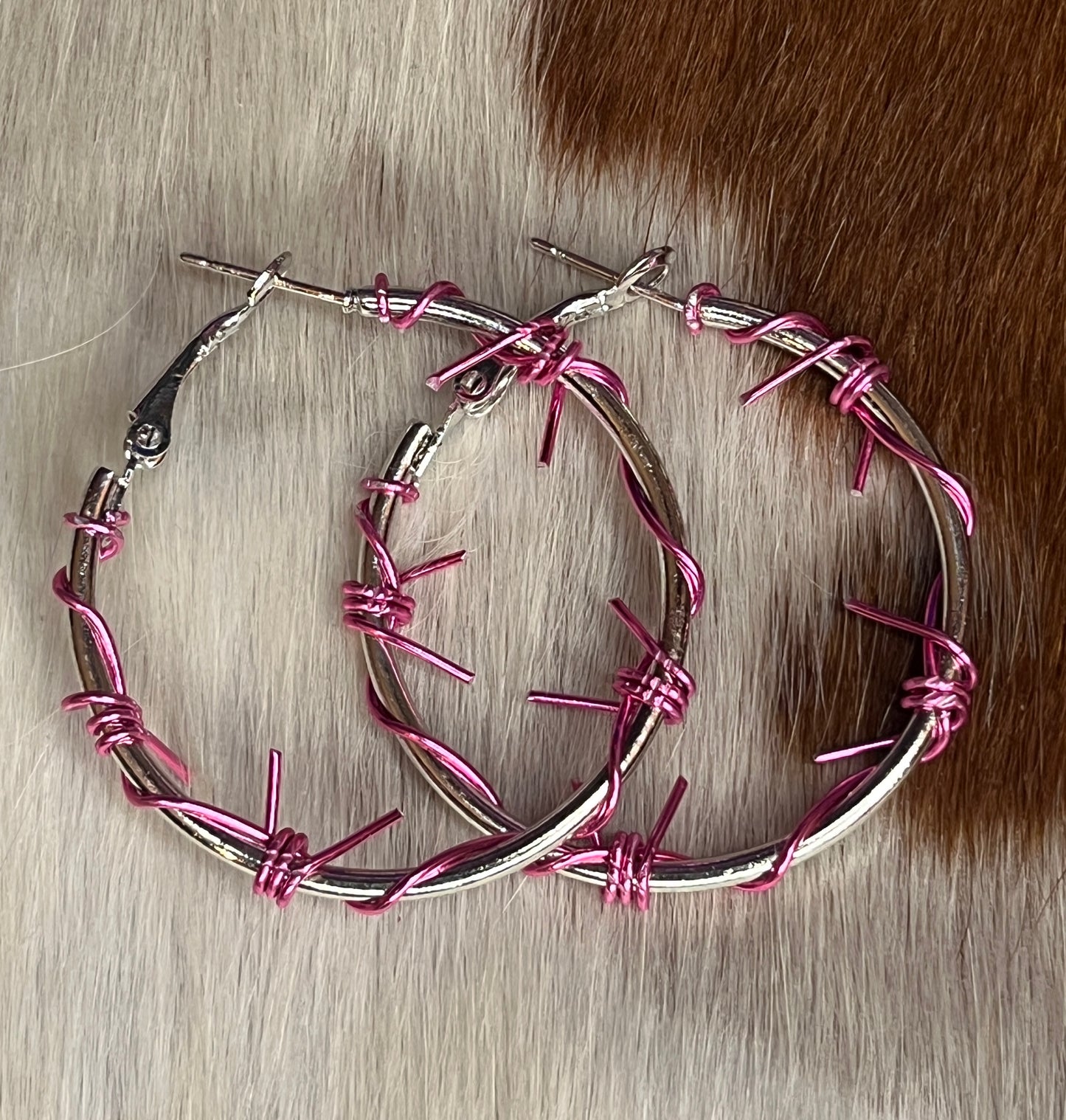 Bubblegum Barbwire Hoops