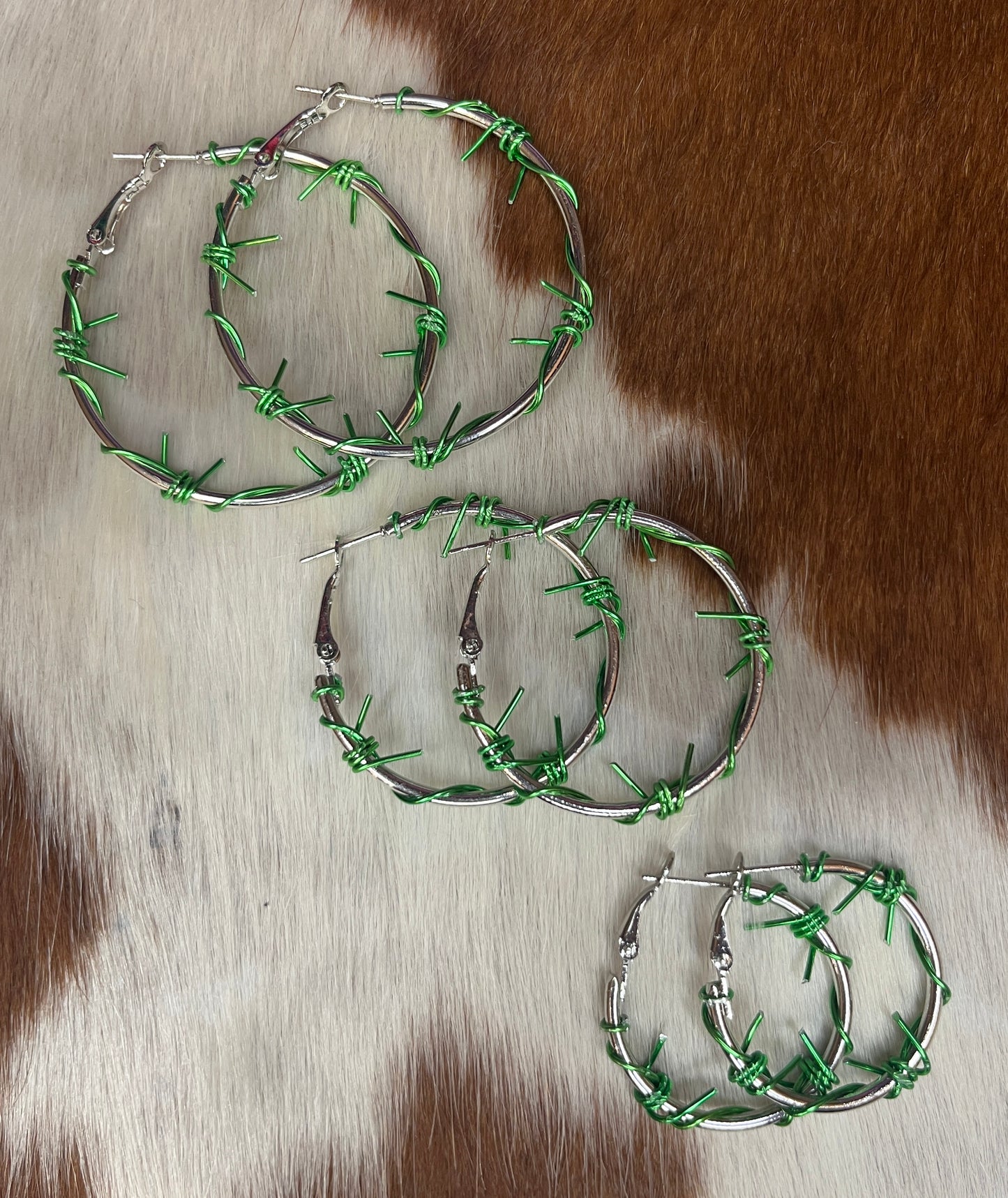 Lime Barbwire Hoops