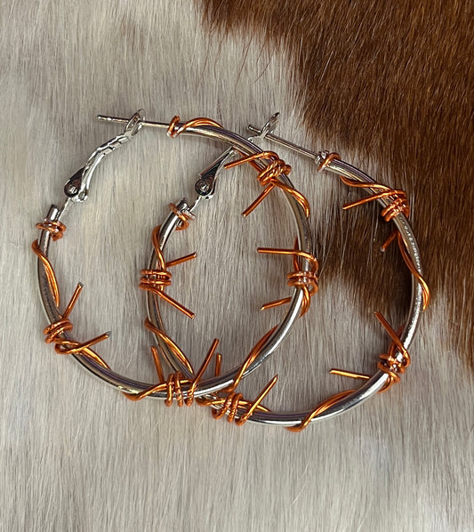 Sunset Barbwire Hoops