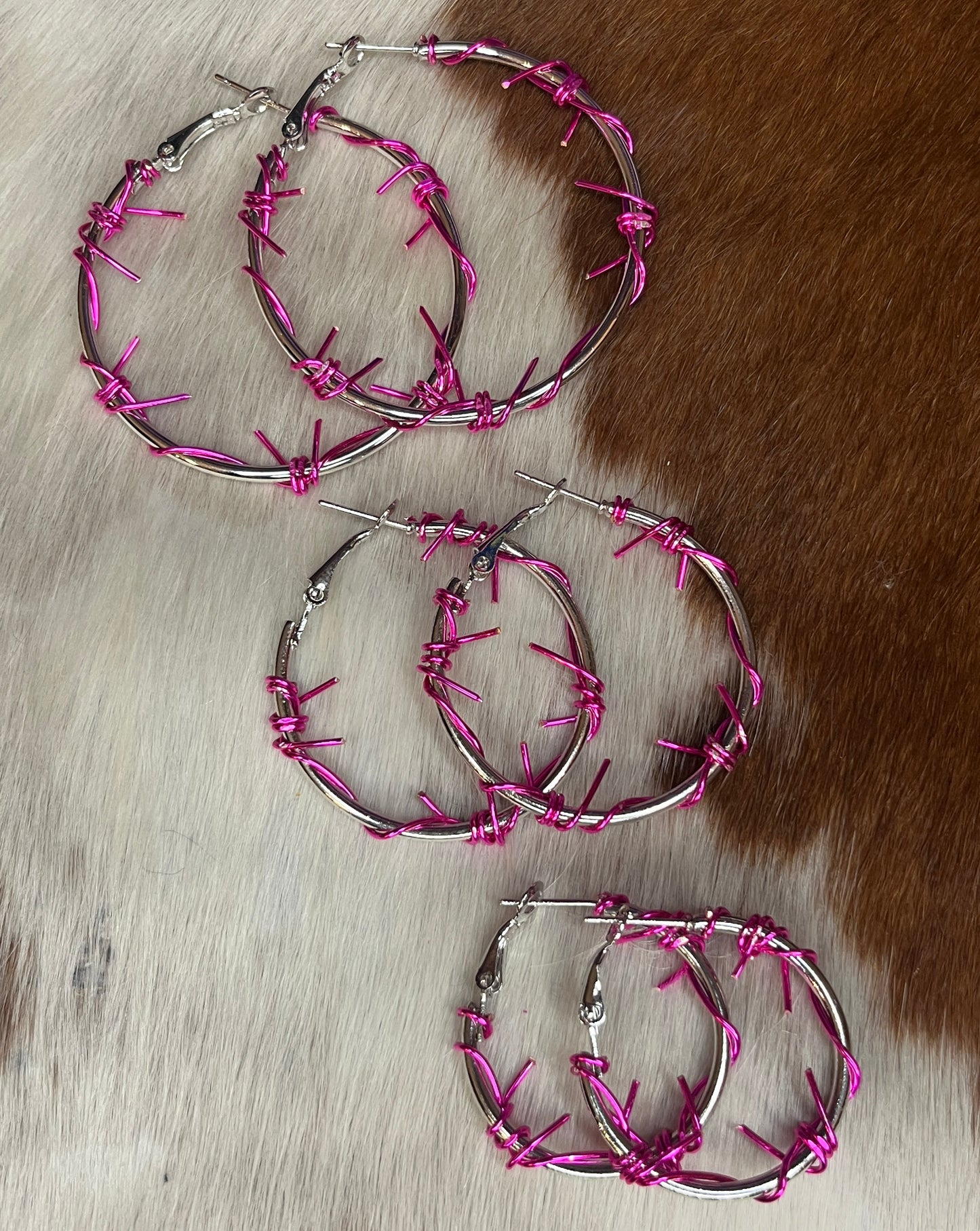 Flamingo Barbwire Hoops