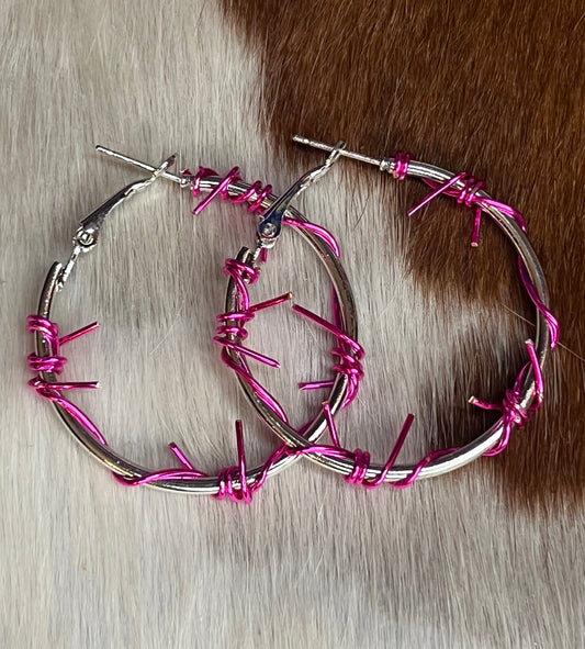 Flamingo Barbwire Hoops