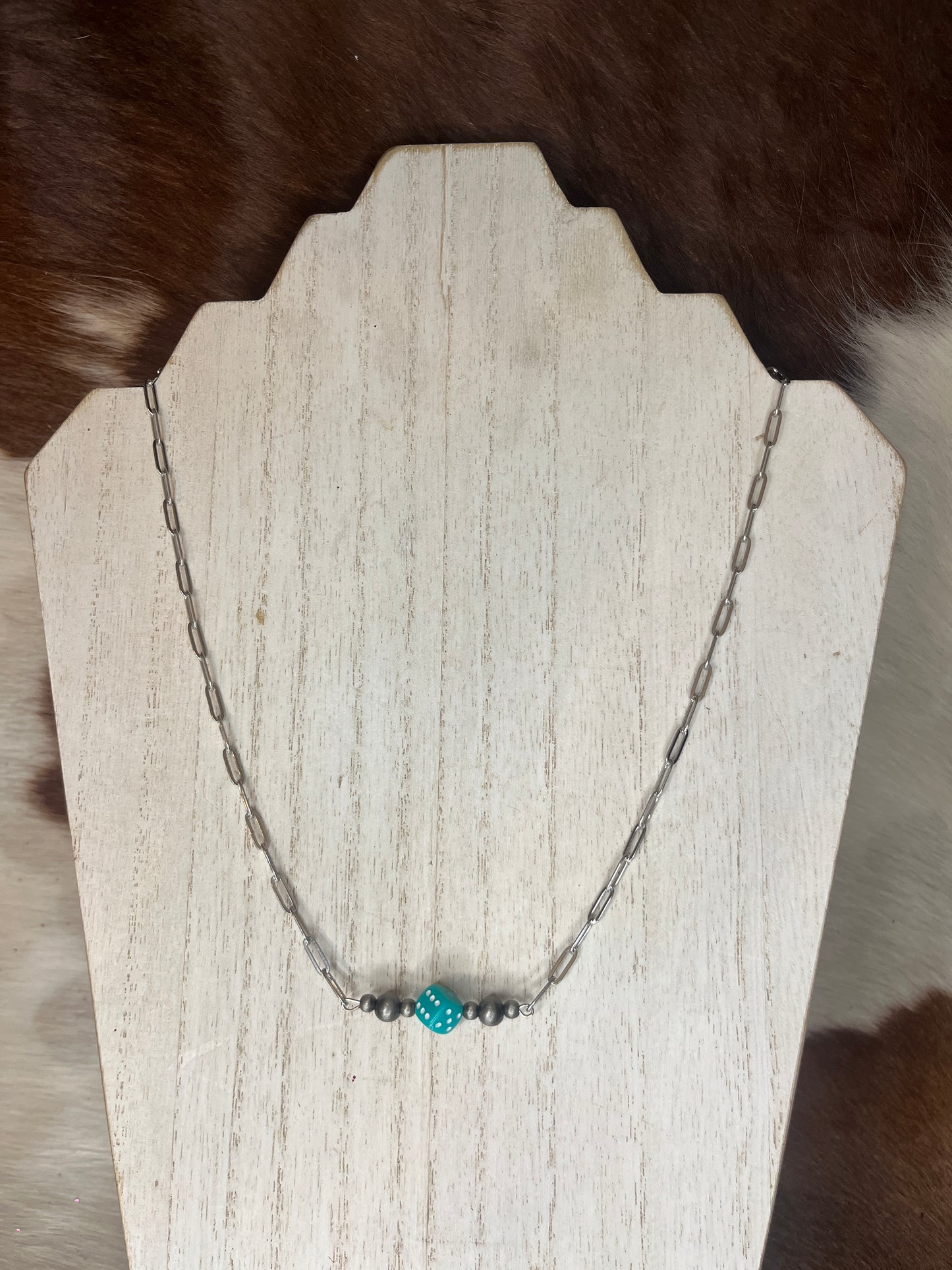 Dixie Dice Bar Necklace