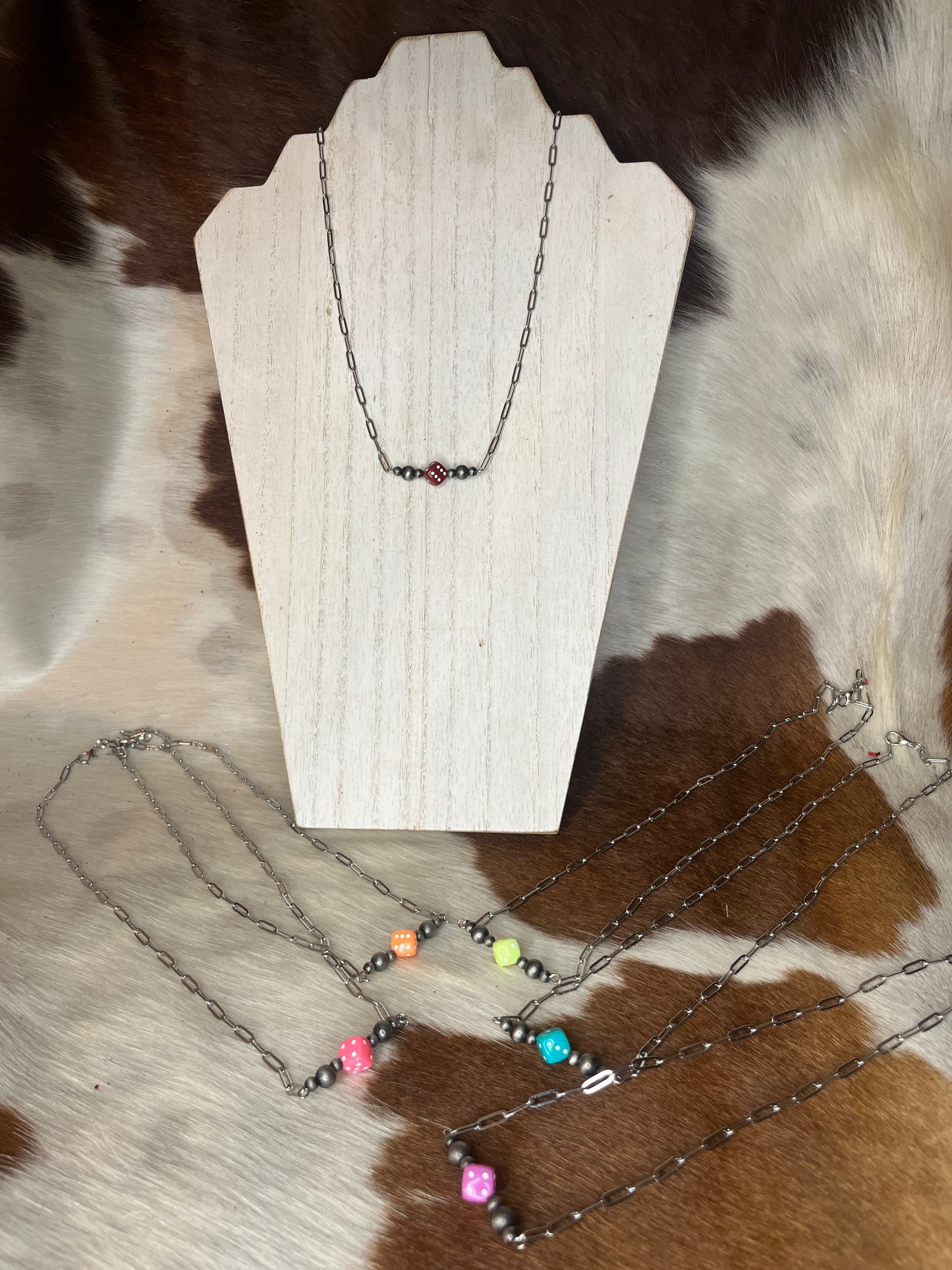 Dixie Dice Bar Necklace