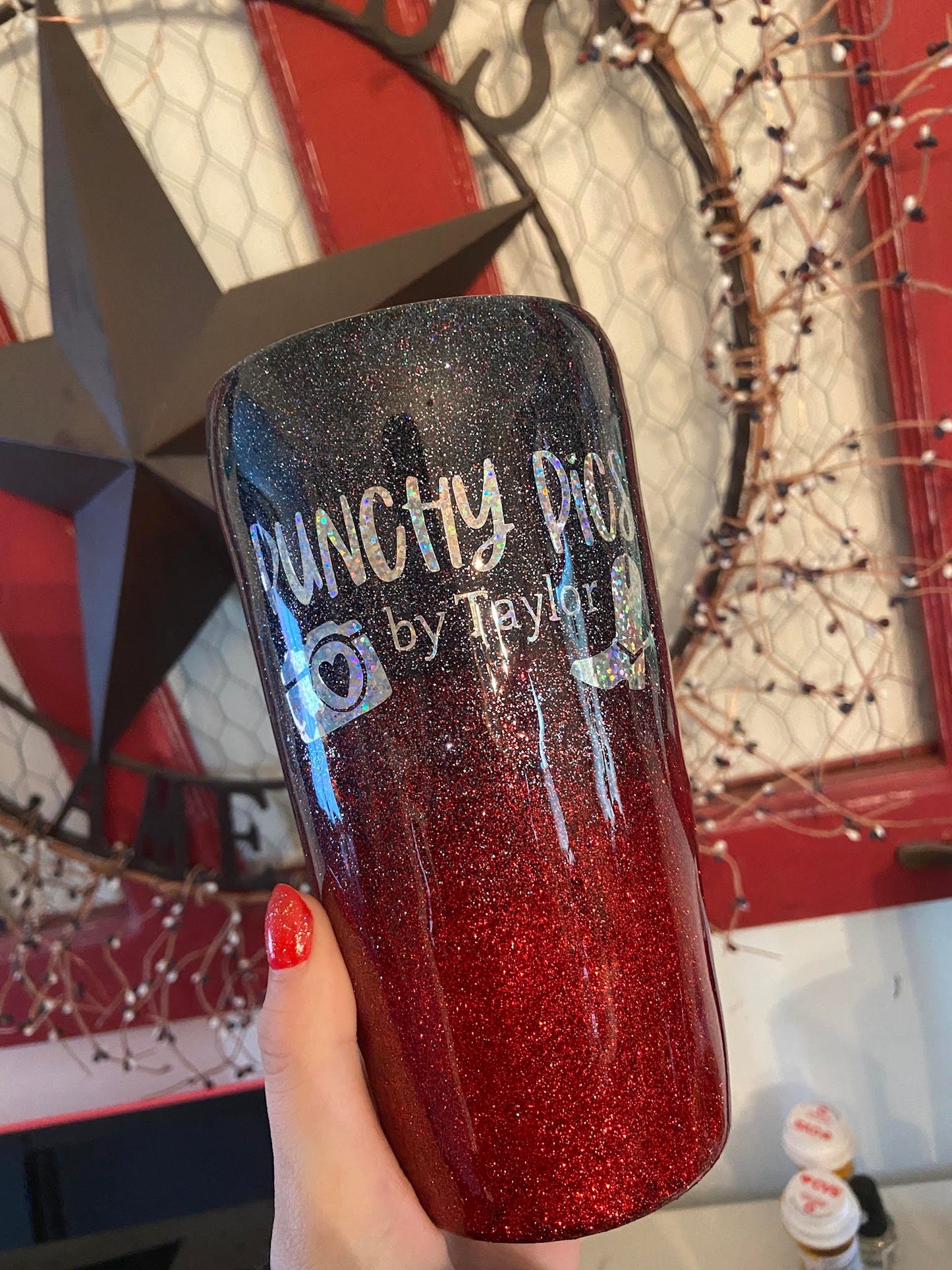 Custom Glitter Tumbler